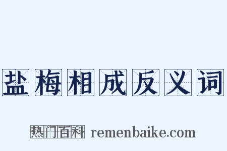 盐梅相成反义词是什么意思的图片